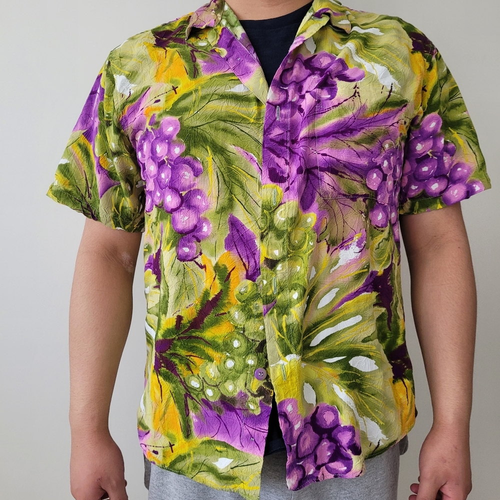 Jams World Grape Print Button Shirt